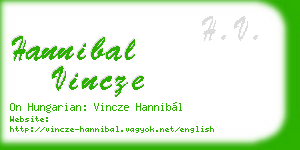 hannibal vincze business card